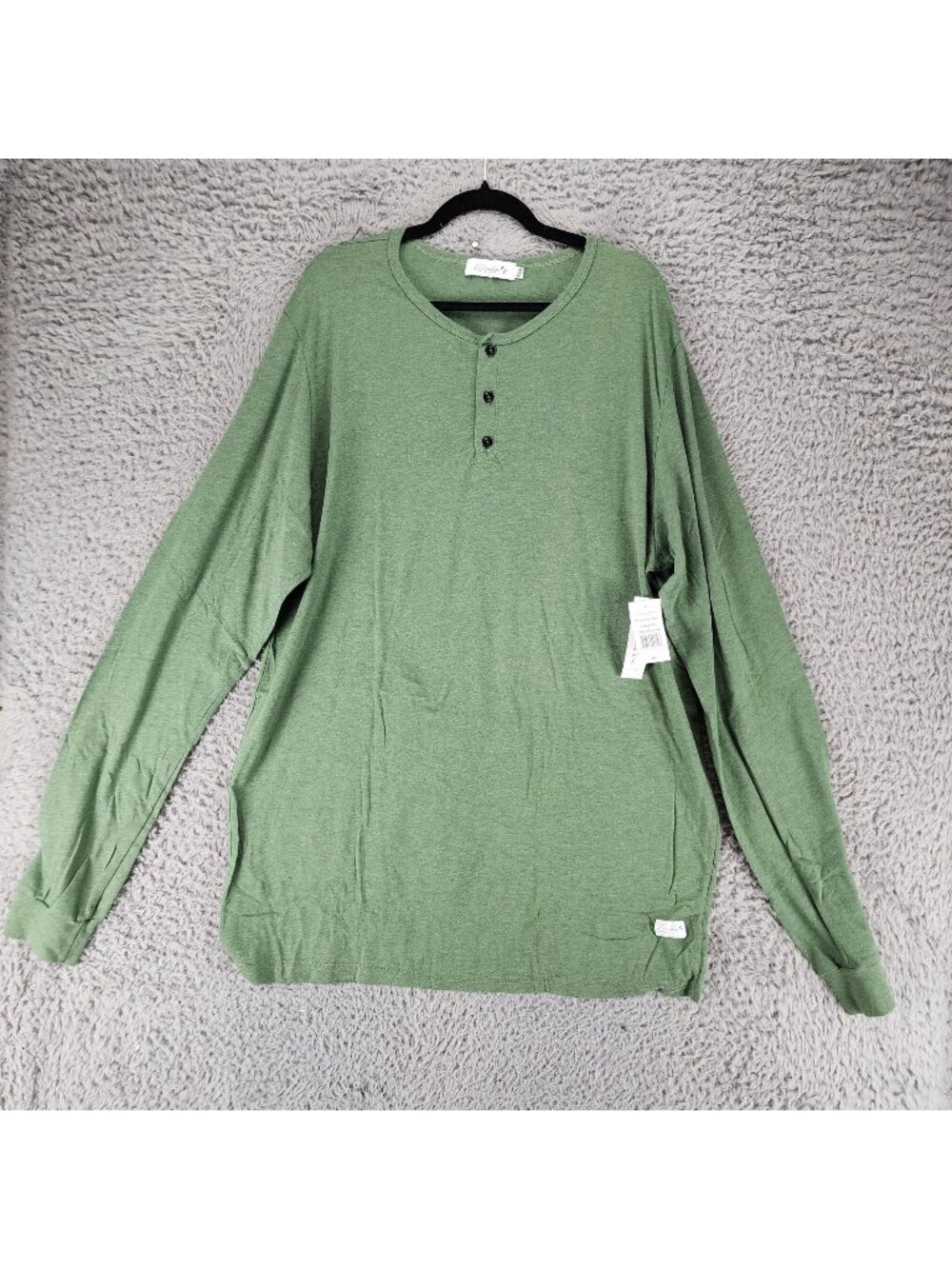 Kinetix Shirt Mens XXXL Green Long Sleeve Henley *NWT*